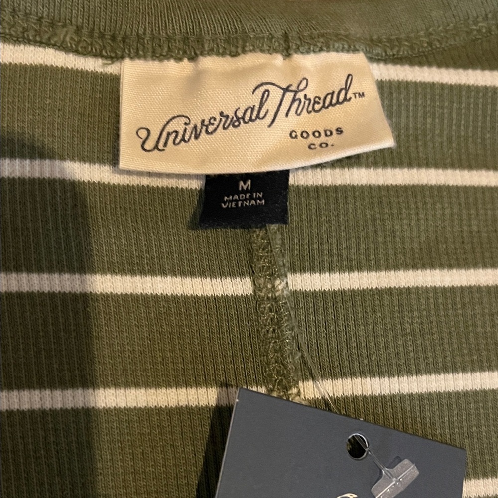 Universal Thread Olive Striped Long Sleeve Tee - Picture 2 of 3